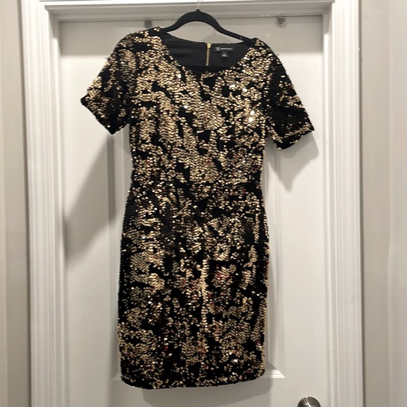 INC International Concepts Dresses & Skirts - Sequins are a girls best friend! Gorgeous INC black and gold sequin dress